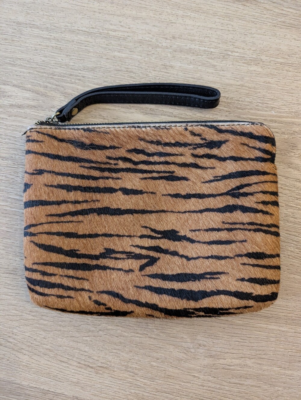 Patricia Nash Genuine Leather Tiger Print Wristlet Clutch Animal Print
